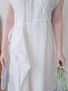 Wrap Dress 舒適顯瘦疊領綁帶修腰連身裙/ DS9985
