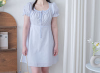 French Stripe Dress 法式條紋束領口連身裙/ DS9978