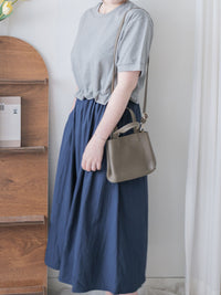 Ruffle Waist Dress 彈性橡筋Ruffle腰線拼接連身裙/ DS9986