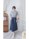 Ruffle Waist Dress 彈性橡筋Ruffle腰線拼接連身裙/ DS9986