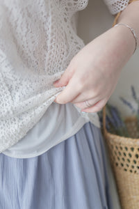 Lace Blouse 通花蕾絲連裡布上衣/ DS9921 (售完即止）