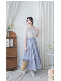 Lace Blouse 通花蕾絲連裡布上衣/ DS9921 (售完即止）