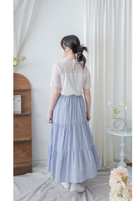 Lace Blouse 通花蕾絲連裡布上衣/ DS9921 (售完即止）