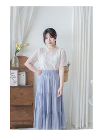 Lace Blouse 通花蕾絲連裡布上衣/ DS9921 (售完即止）