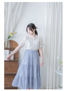 Lace Blouse 通花蕾絲連裡布上衣/ DS9921 (售完即止）