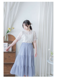 Lace Blouse 通花蕾絲連裡布上衣/ DS9921 (售完即止）
