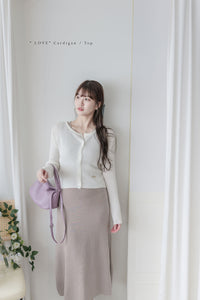 Embroidered Love Cardigan 金屬字母針織開衫或上衣/ TP9184