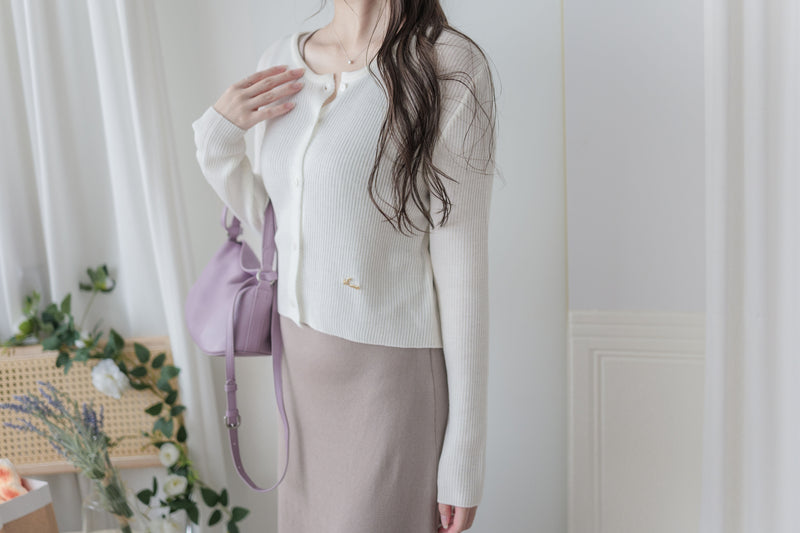 Embroidered Love Cardigan 金屬字母針織開衫或上衣/ TP9184