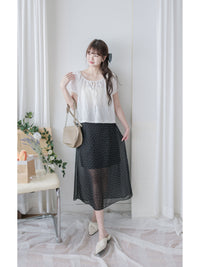 Ribbon Collar Top 百搭蝴蝶顯鎖骨大圓領上衣/ TP9181