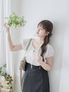 Ribbon Collar Top 百搭蝴蝶顯鎖骨大圓領上衣/ TP9181