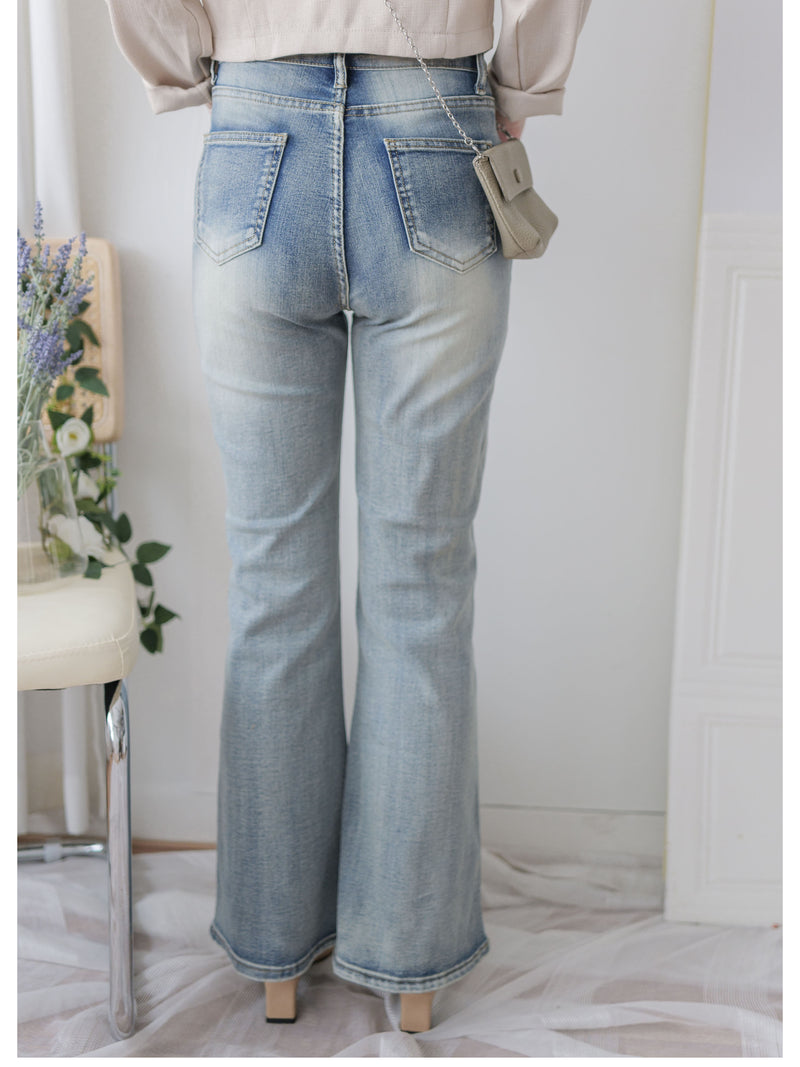 Vintage Flare Jeans 輕復古洗水喇叭牛仔褲/ PT8470