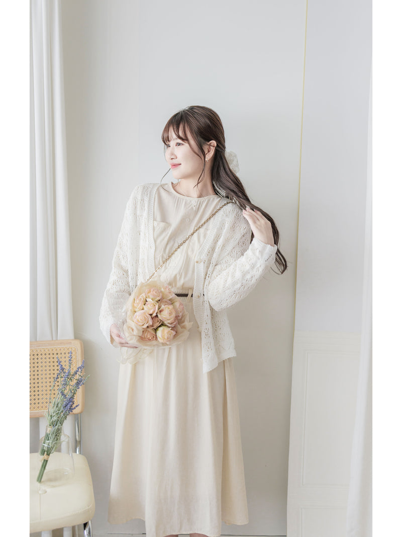 Airy Crochet Cardigan 輕織鏤空線衫/ TP9185