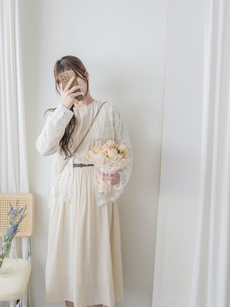 Airy Crochet Cardigan 輕織鏤空線衫/ TP9185