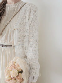 Airy Crochet Cardigan 輕織鏤空線衫/ TP9185