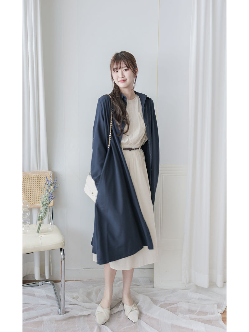 Trench Dress & Outer 風衣設計側蝴蝶設計口袋連身裙或外套/ DS9992