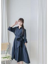 Trench Dress & Outer 風衣設計側蝴蝶設計口袋連身裙或外套/ DS9992