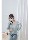 Embroidered Love Cardigan 金屬字母針織開衫或上衣/ TP9184