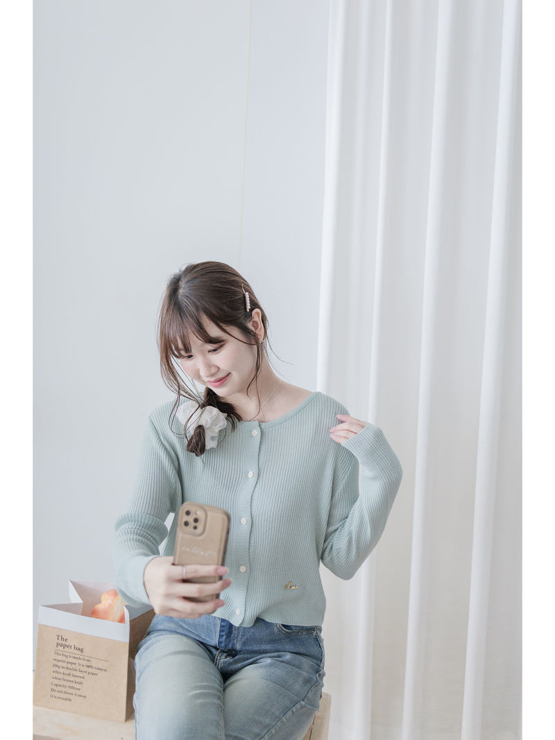 Embroidered Love Cardigan 金屬字母針織開衫或上衣/ TP9184