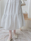 Check Dress 格子V形恤衫領口連身裙/ DS9984