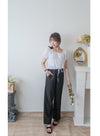 （CP值$239夏日顯瘦闊褲) 百搭全橡筋口袋直闊腳褲, Pants/ PT8431