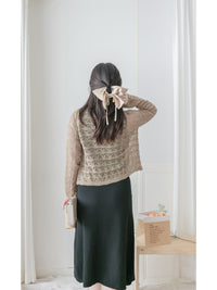 Airy Crochet Cardigan 輕織鏤空線衫/ TP9185