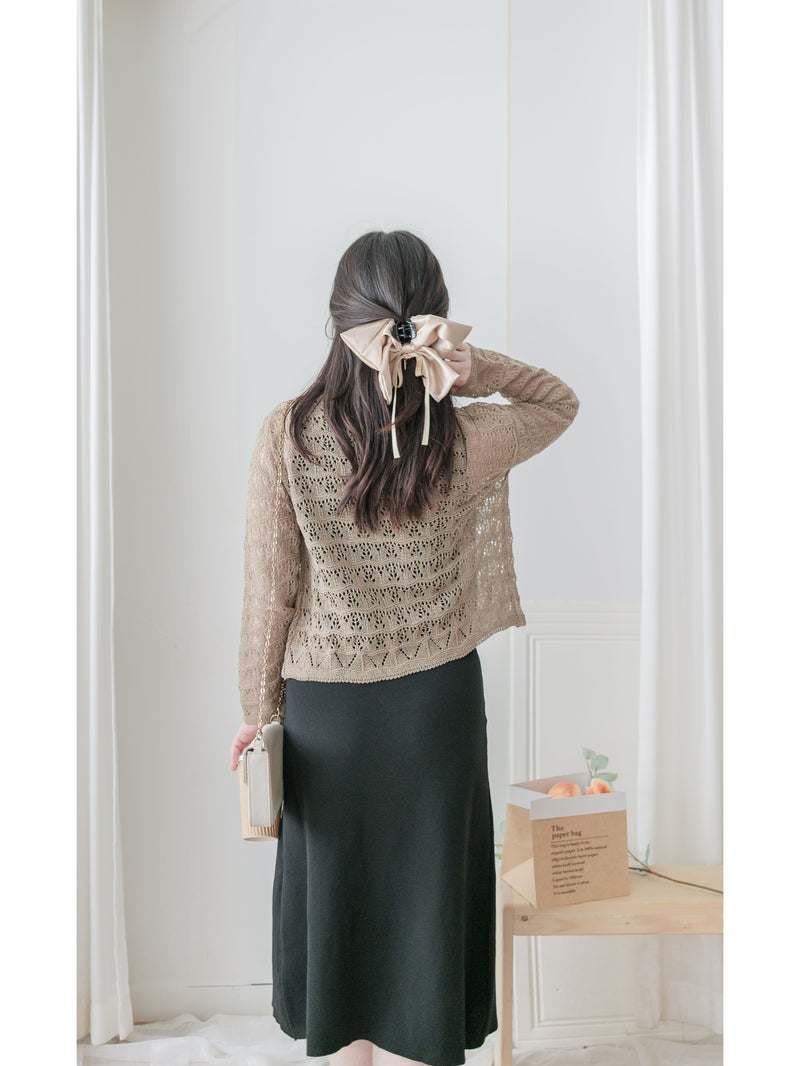 Airy Crochet Cardigan 輕織鏤空線衫/ TP9185