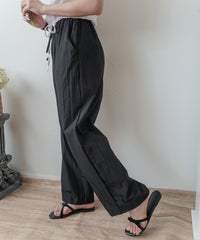 （CP值$239夏日顯瘦闊褲) 百搭全橡筋口袋直闊腳褲, Pants/ PT8431