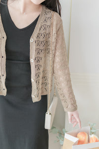 Airy Crochet Cardigan 輕織鏤空線衫/ TP9185