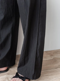 （CP值$239夏日顯瘦闊褲) 百搭全橡筋口袋直闊腳褲, Pants/ PT8431