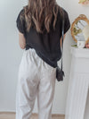 （CP值$239夏日顯瘦闊褲) 百搭全橡筋口袋直闊腳褲, Pants/ PT8431