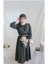 （附送編織腰帶) Sophie Dress 裝飾鈕扣輕優雅薄連身裙/ DS9993