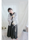 Bubble Sleeve Shirt 仿恤衫直條紋泡泡袖上衣/ BU9118