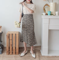 Back Pleated 後車褶飄飄浪漫文字 ,Tee/ BU9045 （beige sold out)