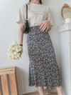 Back Pleated 後車褶飄飄浪漫文字 ,Tee/ BU9045 （beige sold out)