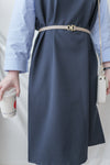 Spliced Shirt Dress 恤衫微彈裙身假兩件設計連衣裙/ DS9995