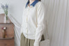 Denim Knit Caridigan 假兩件設計牛仔套頭舒適彈性針織/ TP9187