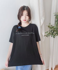 Back Pleated 後車褶飄飄浪漫文字 ,Tee/ BU9045 （beige sold out)