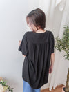 Back Pleated 後車褶飄飄浪漫文字 ,Tee/ BU9045 （beige sold out)