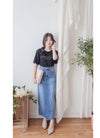 Back Pleated 後車褶飄飄浪漫文字 ,Tee/ BU9045 （beige sold out)