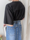 Back Pleated 後車褶飄飄浪漫文字 ,Tee/ BU9045 （beige sold out)