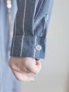 Shirt Stripe Dress 寬鬆微修身感直條紋恤衫裙 （可當外套) / DS1000