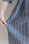 Shirt Stripe Dress 寬鬆微修身感直條紋恤衫裙 （可當外套) / DS1000