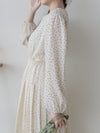 Heart Pleated Dress 側束腰愛心印花腰下百褶連衣裙/ DS9999 (pre-order navy 10月9截單)