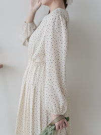 Heart Pleated Dress 側束腰愛心印花腰下百褶連衣裙/ DS9999 (pre-order navy 10月9截單)