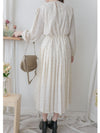 Heart Pleated Dress 側束腰愛心印花腰下百褶連衣裙/ DS9999 (pre-order navy 10月9截單)