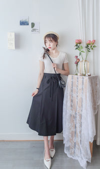 Denim Style 後橡筋前蝴蝶裝飾牛仔棉半裙, Dress/ SK8834 (pink sold out)