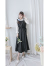 Vest Dress 平口側綁繩修腰腰下車褶背心裙/ DS9998