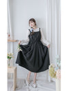 Vest Dress 平口側綁繩修腰腰下車褶背心裙/ DS9998