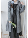 Shirt Stripe Dress 寬鬆微修身感直條紋恤衫裙 （可當外套) / DS1000