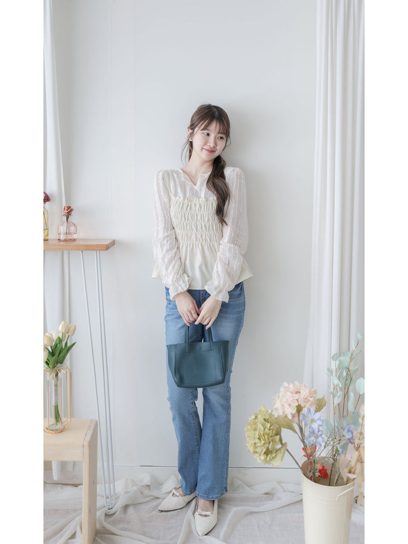 Adore Blouse 修身舒適彈性衣身假兩件上衣/ TP9186 (pre-order 10月9截單)